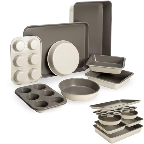 8 Piece Goodful Nonstick Stackable Bakeware Set