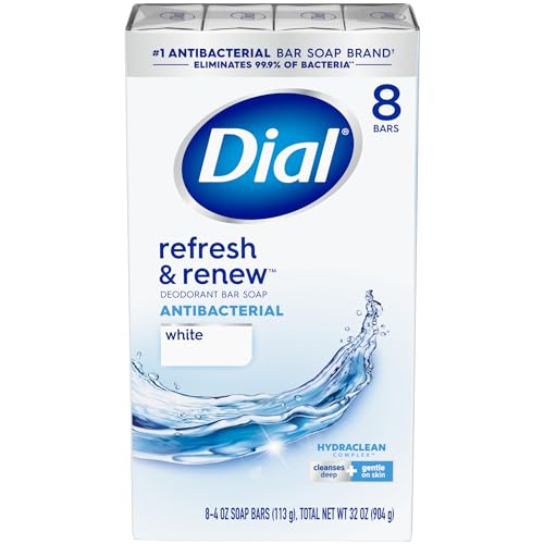 32 Bars Dial Antibacterial Bar Soap, Refresh & Renew