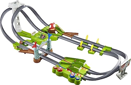 Hot Wheels Mario Kart Circuit Track Set with 2 Cars
