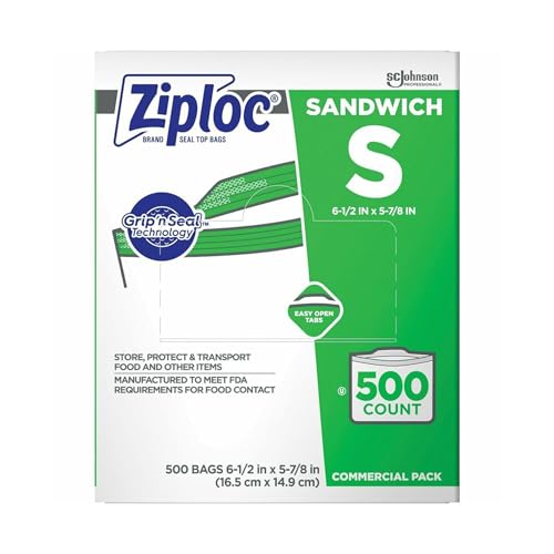 500 Count Ziploc Sandwich Food Storage Bags