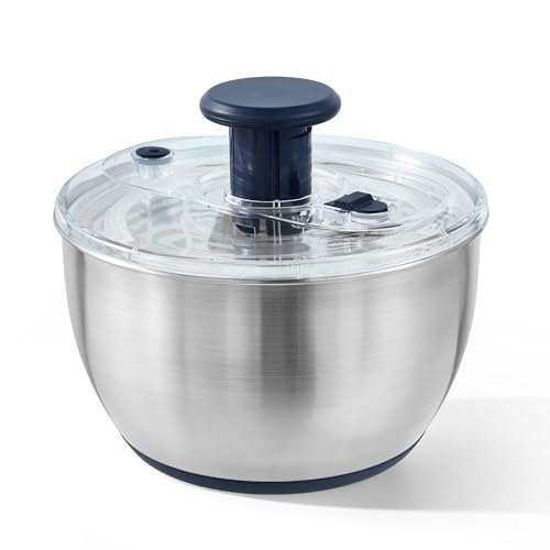 6.4 Qt Stainless Steel Salad Spinner and Washer