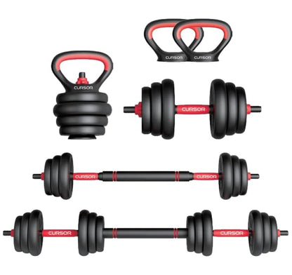 CURSOR FITNESS 4-in-1 Adjustable Dumbbells Set