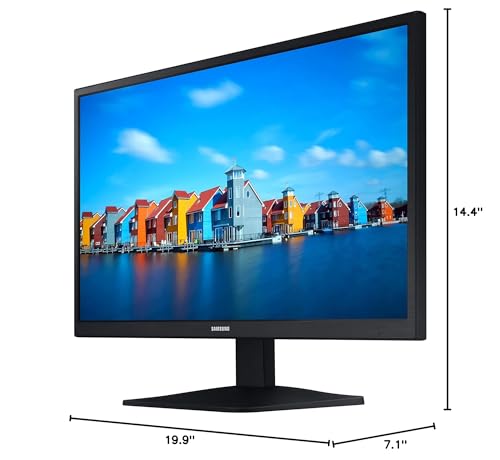 SAMSUNG S33A Series 22-Inch FHD 1080p Computer Monitor, HDMI, VA Panel, Wideview Screen, Eye Saver /Game Mode (LS22A338NHNXZA), Black