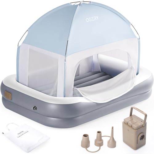 Inflatable Toddler Travel Bed with Rechargeable Pump