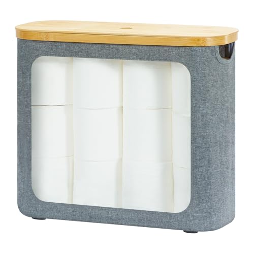 12 Roll Toilet Paper Storage Basket with Lid