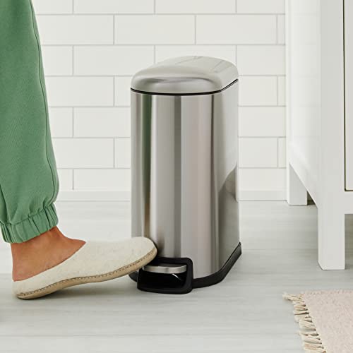 10L Amazon Basics D-Shaped Trash Can with Lid