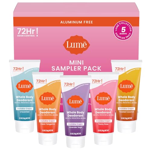 5 Pack Lume Whole Body Deodorant Minis Sampler