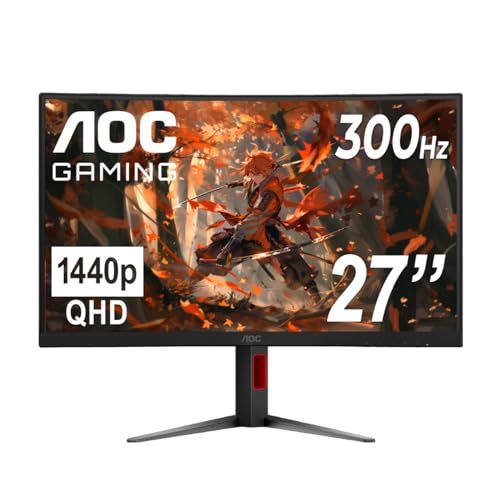 AOC 27-Inch 2K 300Hz Curved Gaming Monitor