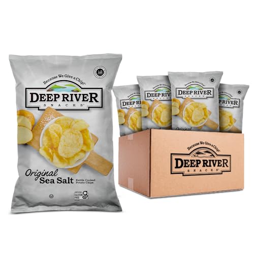 24 Pack Deep River Sea Salt Kettle Potato Chips