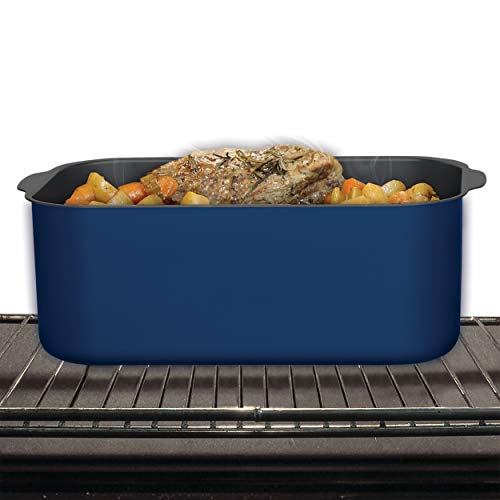 West Bend 87905B Slow Cooker Large Capacity Non-stick Vessel with Variable Temperature Control Includes Travel Lid and Thermal Carrying Case, 5-Quart, 760 watts, Blue