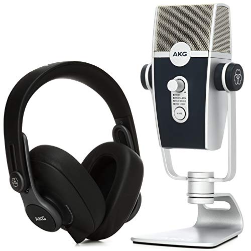 AKG Podcasting Kit with USB Microphone and Headphones