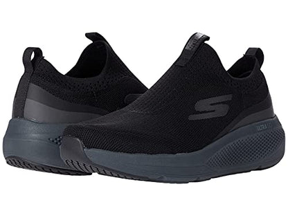 Skechers Mens GOrun Elevate - Athletic Slip-on Workout Running Shoe with Cushioning Sneaker, Black, 8 US