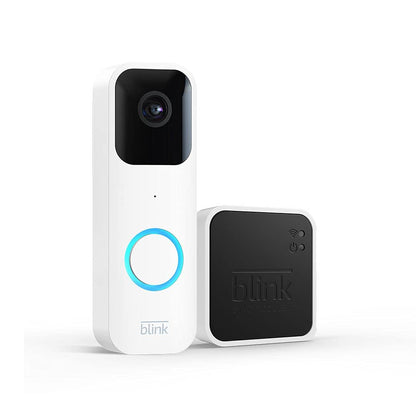 Blink Video Doorbell (newest model) + Sync Module 2 | Two-year battery life, Two-way audio, HD video, motion and chime app alerts and Alexa enabled — wired or wire-free (White)