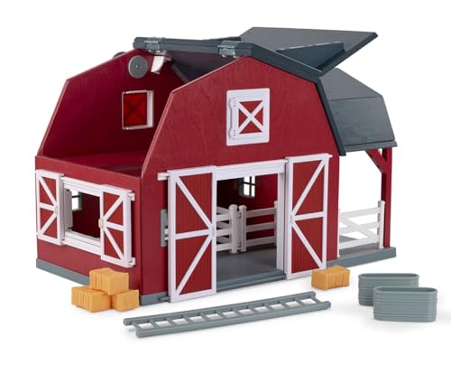 20 Piece Wooden Farm Animal Barn Playset