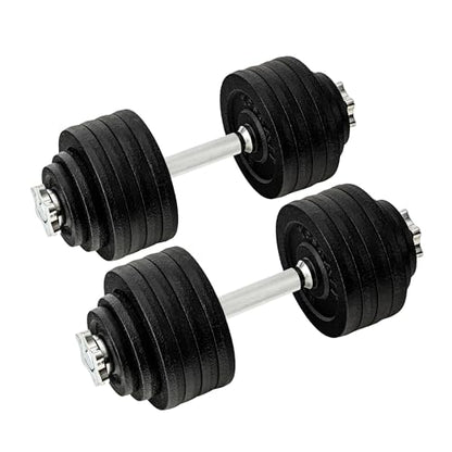 Yes4All 105lbs Pair Adjustable Dumbbell Set with Weight Plates, Star Lock Collars/Connector, 40lbs to 200lbs Adjustable Weight Plates Set