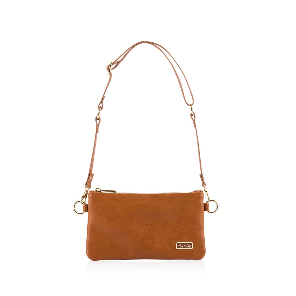 Itzy Ritzy Crossbody Clutch & Belt Bag - Cognac