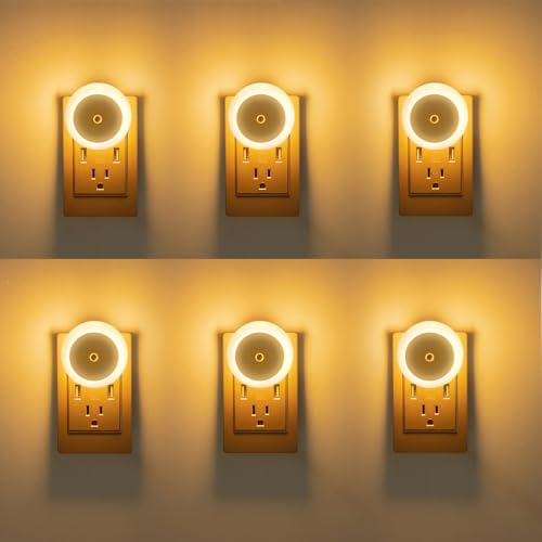 6 Pack Dusk-to-Dawn Plug-In LED Night Lights