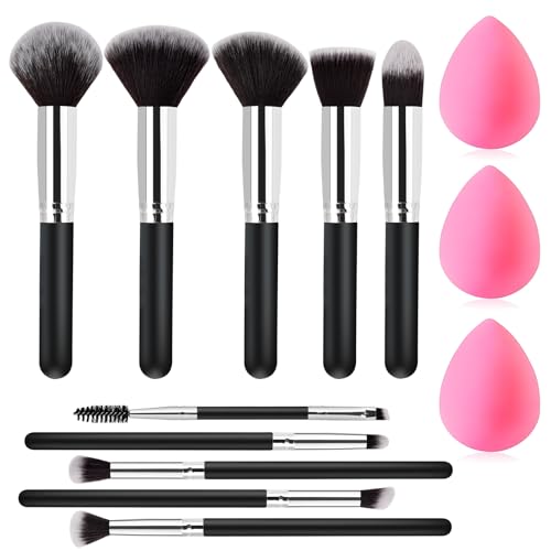 13 Piece Makeup Brush and Sponge Set
