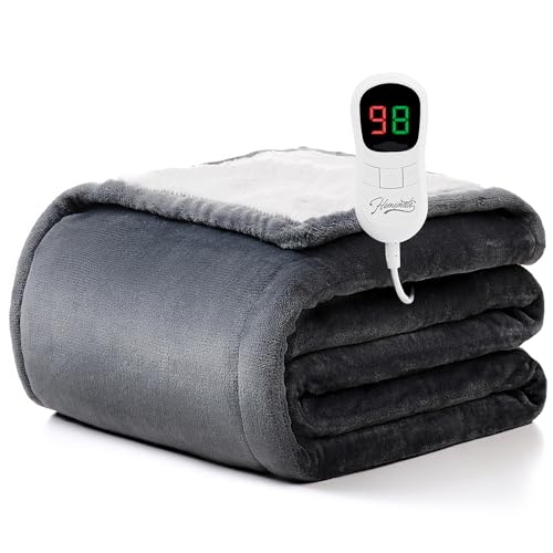 Heated Electric Blanket Throw, 10 Heat Levels, Auto-Off