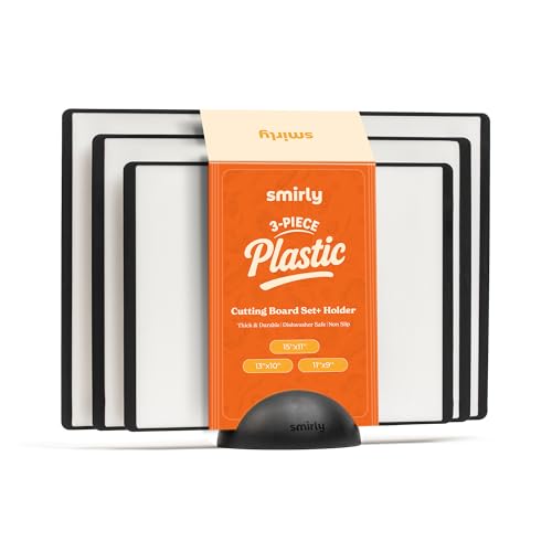 3 Piece Non-Slip Plastic Cutting Board Set