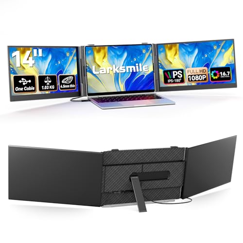 14-Inch 1080p Triple Screen Laptop Monitor Extender