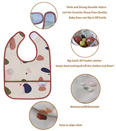 3 Pack Baby Feeding Bibs Waterproof Washable