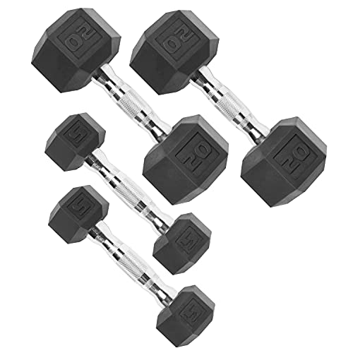 150lb Set CAP Barbell Coated Hex Dumbbells