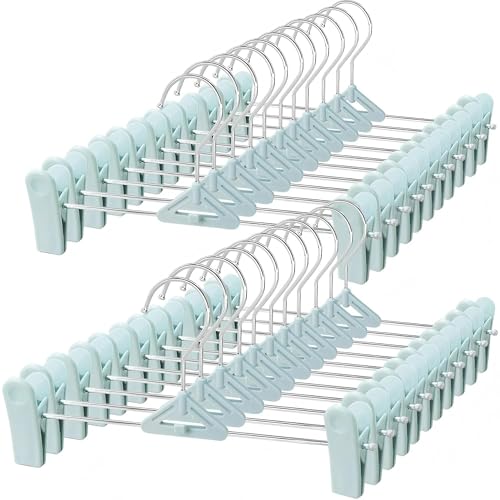 30 Pack Stackable Non-Slip Pants Skirt Hangers