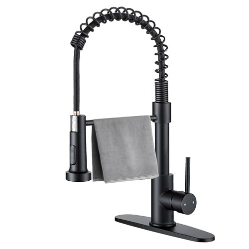 Pull Down Spring Kitchen Sink Faucet with Sprayer