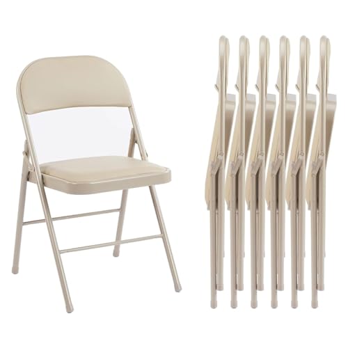 6 Pack Padded Metal Folding Chairs