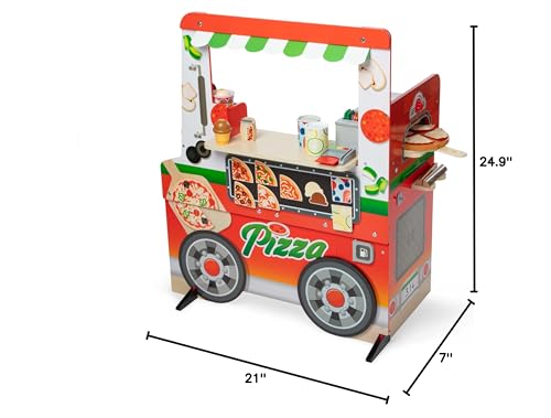 Melissa & Doug Wooden Pizza Food Truck Playset