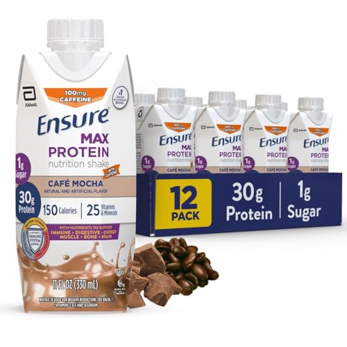 12 Pack Ensure Max Protein Cafe Mocha Shakes