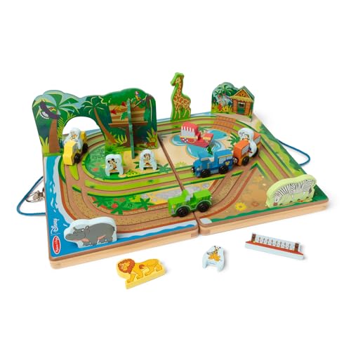 Melissa & Doug Disney Wooden Safari Train Play Set
