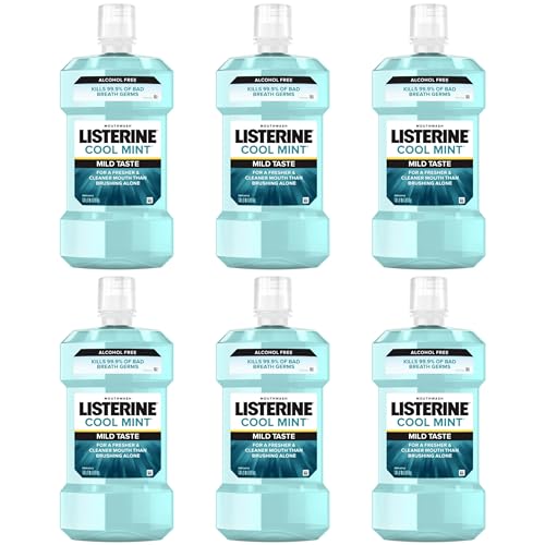 6 Pack Listerine Alcohol Free Mouthwash, 500mL Each