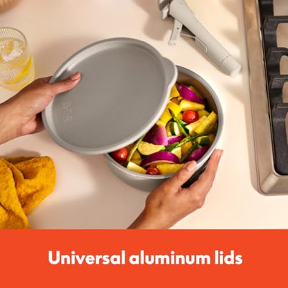 BELLA 8-Piece Nonstick Cookware Set with Glass Lids