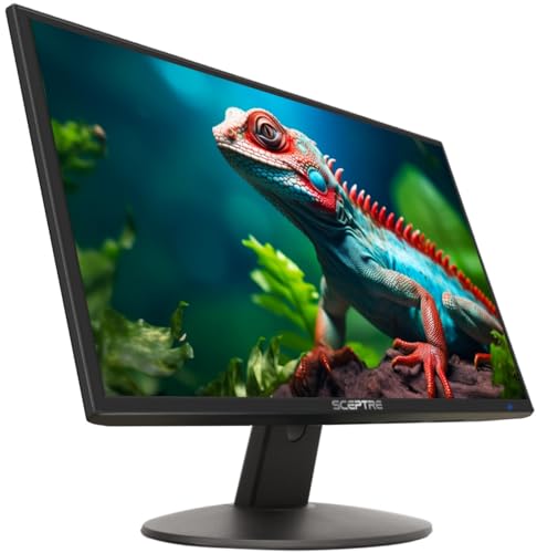 Sceptre 20" 1600x900 75Hz Ultra Thin LED Monitor 2x HDMI VGA Built-in Speakers, Machine Black Wide Viewing Angle 170° (Horizontal) / 160° (Vertical)