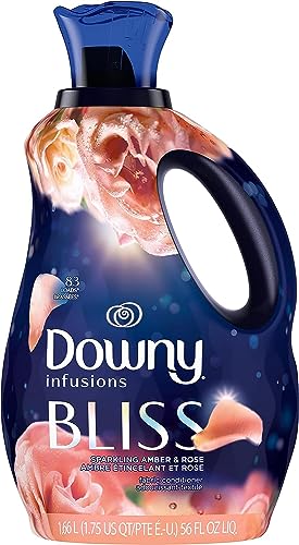 Downy Infusions Laundry Fabric Softener Liquid, Bliss, Sparkling Amber & Rose, 56 Fl Oz