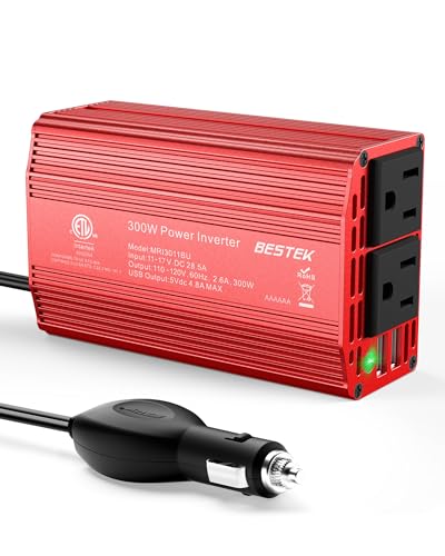 BESTEK 300W 12V to 110V Car Power Inverter