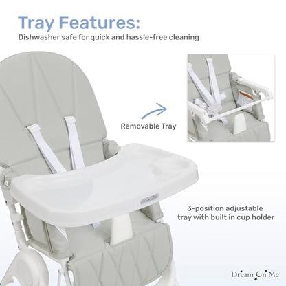 Dream On Me Portable Snack and Stow High Chair