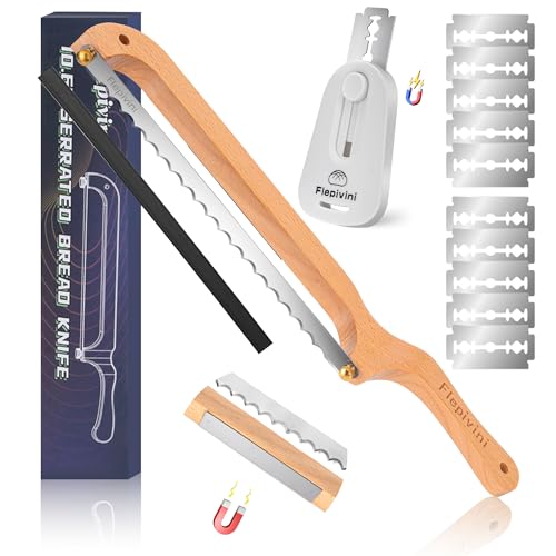 15.7" Magnetic Bread Knife and Dough Scoring Tool
