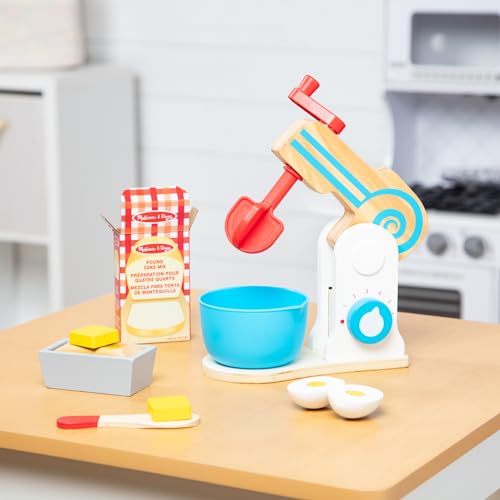 Melissa & Doug Wooden Make-a-Cake Mixer Set