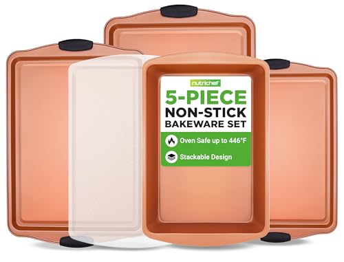 5 Piece Nonstick Bakeware Set with Cookie Sheets