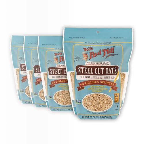 4 Pack Bob's Red Mill Steel Cut Oats 24oz