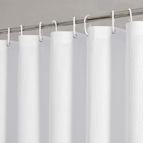 Shower Curtain Set Embossed Textured Fabric 72x72