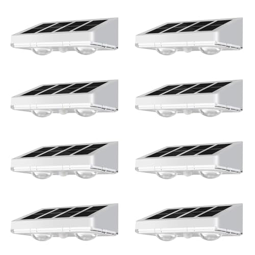 8 Pack Solar LED Fence Deck Lights