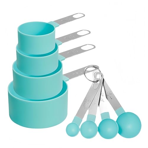 8 Piece Stainless Steel Measuring Cups and Spoons Set