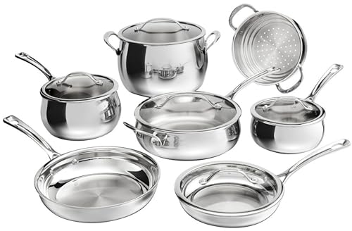 Cuisinart 12-Piece Triple-Ply Stainless Steel Cookware Set
