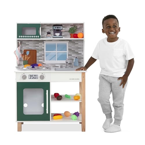 Delta Children Tiny Chef Play Kitchen Set with 15 Pieces Play Food