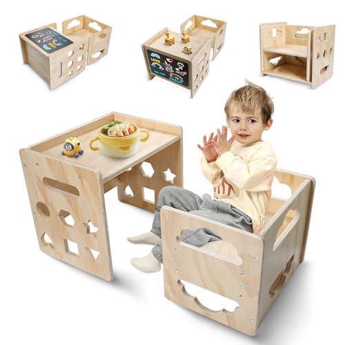 Montessori Weaning Table and Chair Set Adjustable Toddler