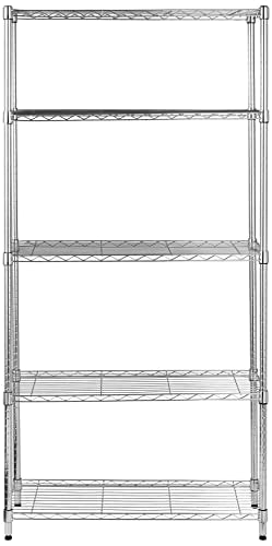 Amazon Basics 5-Shelf Adjustable Steel Wire Storage Rack